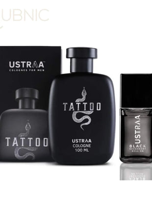 USTRAA Cologne Tattoo 100 ml Perfume+Black Deodorant Roll