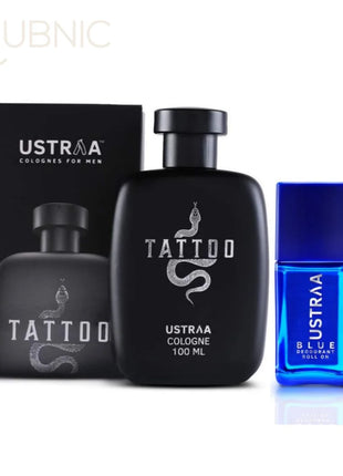 USTRAA Cologne Tattoo 100 ml Perfume+Blue Deodorant Roll