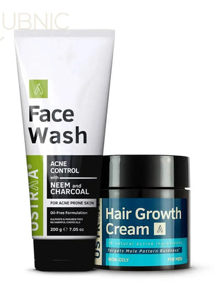 USTRAA Hair Growth Cream & Acne Control Face wash - hair