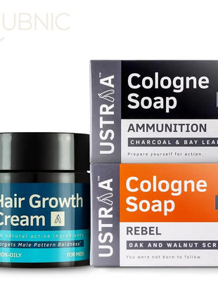 USTRAA Hair Growth Cream and Ammunition & Rebel Cologne