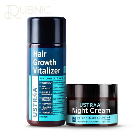 USTRAA Hair Growth Vitalizer and Night Cream- De-Tan &