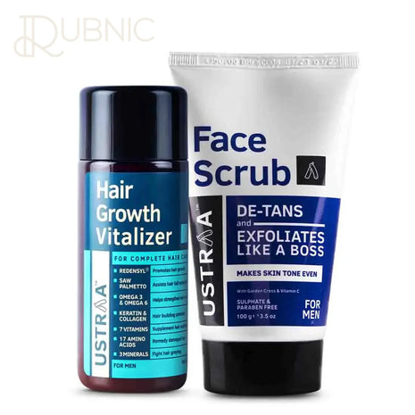 USTRAA Hair Growth Vitalizer & Face Scrub De- Tan - HAIR