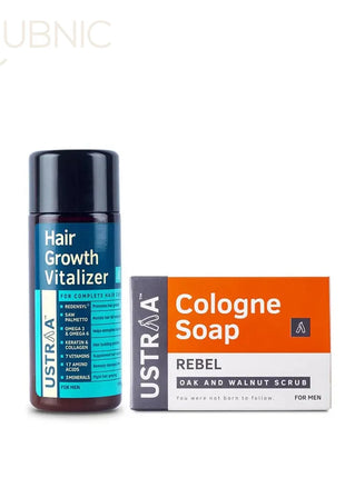 USTRAA Hair Growth Vitalizer & Rebel Cologne Soap - HAIR