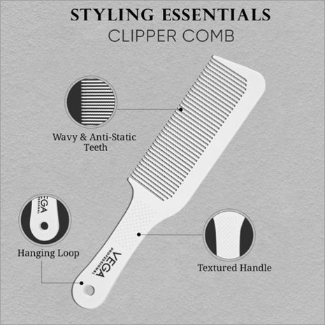 VEGA PROFESSIONAL CLIPPER COMB - WHITE - VPPCC-01 - Comb