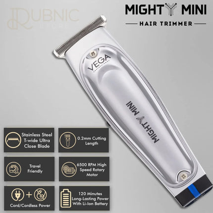 VEGA Professional Mighty Mini Hair Trimmer VPVHT-07 Silver -