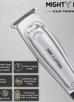 VEGA Professional Mighty Mini Hair Trimmer VPVHT-07 Silver -