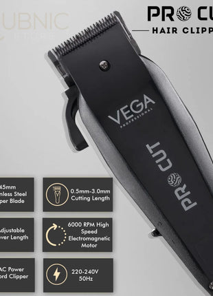 VEGA PROFESSIONAL Pro Cut Hair Clipper VPVHC-03 Black - HAIR