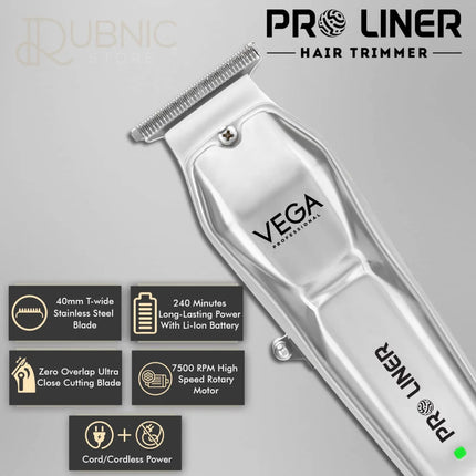 VEGA Professional Pro Liner Hair Trimmer VPPHT-03 Silver -