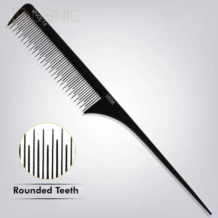 Vega Professional Tail Comb Staggered Teeth VPVCC-14 - Comb