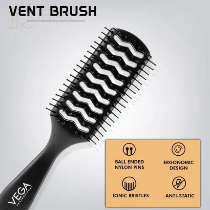 Vega Professional Vent Hair Brush (VPPHB-08) Black - Hair