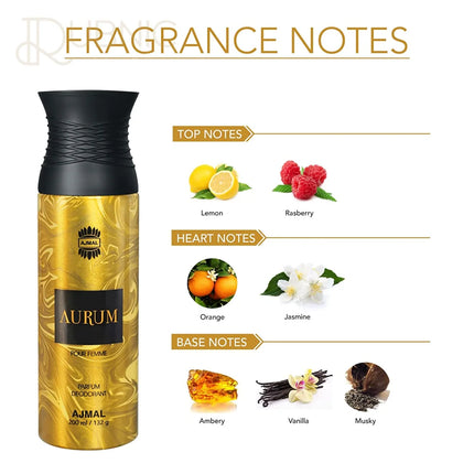 Ajmal Aurum Perfume Deodorant 200ml - BODY SPRAY