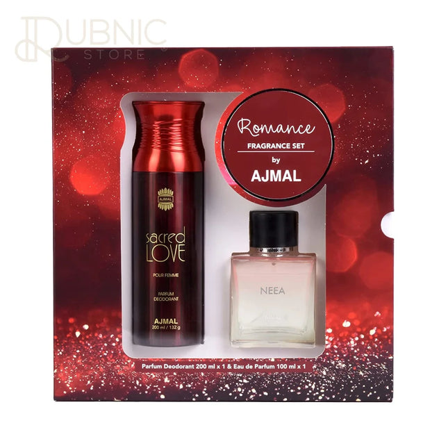 Ajmal Gift Set of Neea EDP 100ML & Sacred Love Deodrants 200