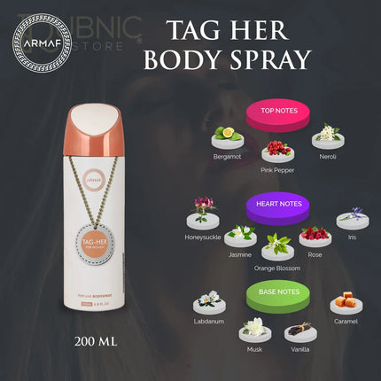 Armaf Tag Her Perfume Body Spray 200ML - BODY SPRAY