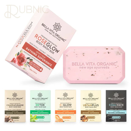 Bella Vita Organic Rose Glow Body Wash Bar Soap 150 gm -