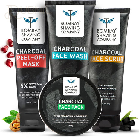 Bombay Shaving Company Activated Charcoal Facial Kit - face