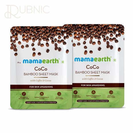 Mamaearth Coco Bamboo Sheet Mask 25GM*2 - SHEET MASK