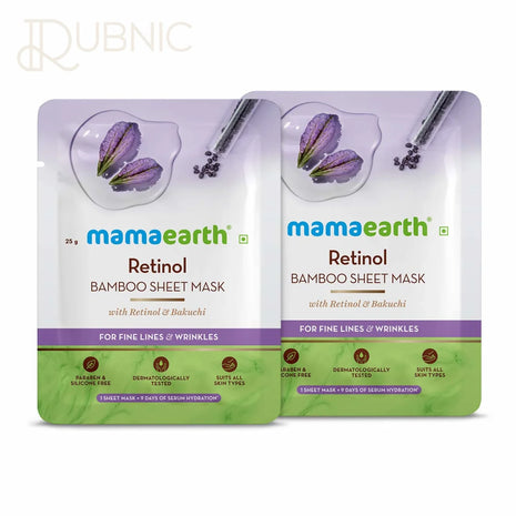 Mamaearth Retinol Bamboo Sheet Mask 25GM*2 - SHEET MASK