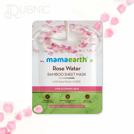 Mamaearth Rose Water Bamboo Sheet Mask 25GM - SHEET MASK