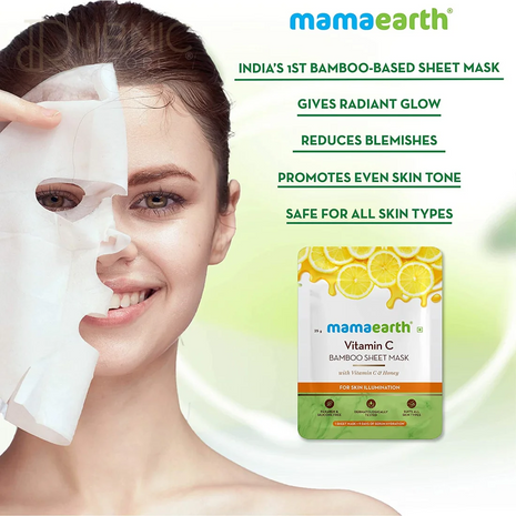 Mamaearth VITAMIN C Sheet Mask 25GM - SHEET MASK