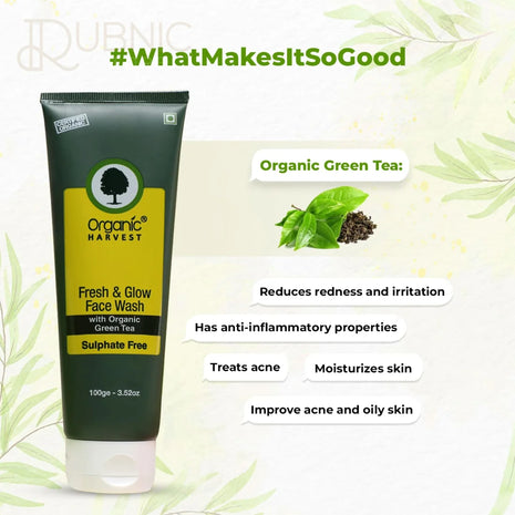 Organic Harvest Fresh & Glow Face Wash 100ml - face wash