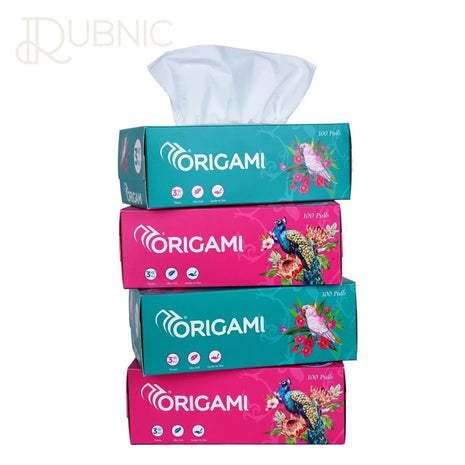 Origami Luxuria 3 Ply Facial Tissue Paper 100 Pulls Per Box