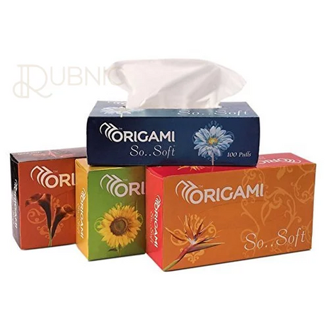 Origami So Soft 2 Ply Facial Tissue Paper 100 Pulls Per Box