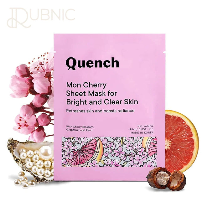 Quench Botanics Mon Cherry Sheet Mask for Bright and Clear