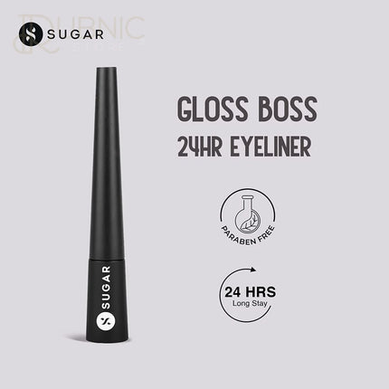 SUGAR Cosmetics Gloss Boss 24HR Eyeliner 01 Back In Black