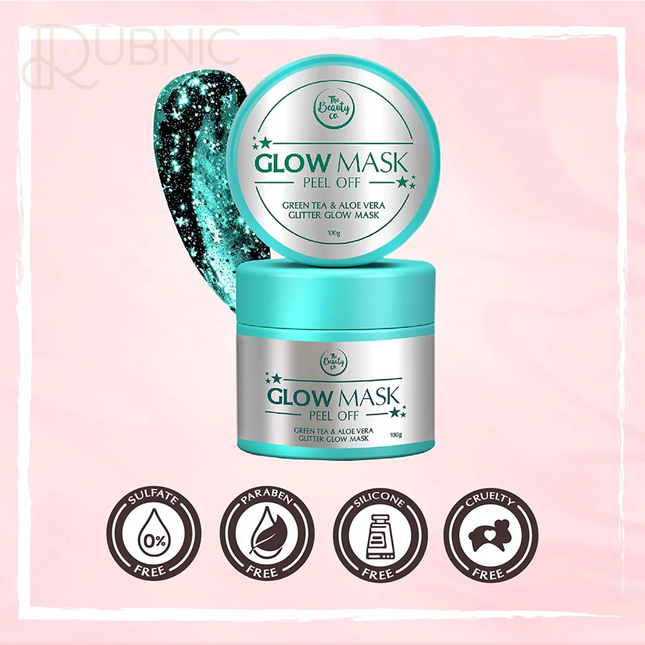 The Beauty Co. Glitter Glow Mask (Glow_Mask_Green Tea _Aloe