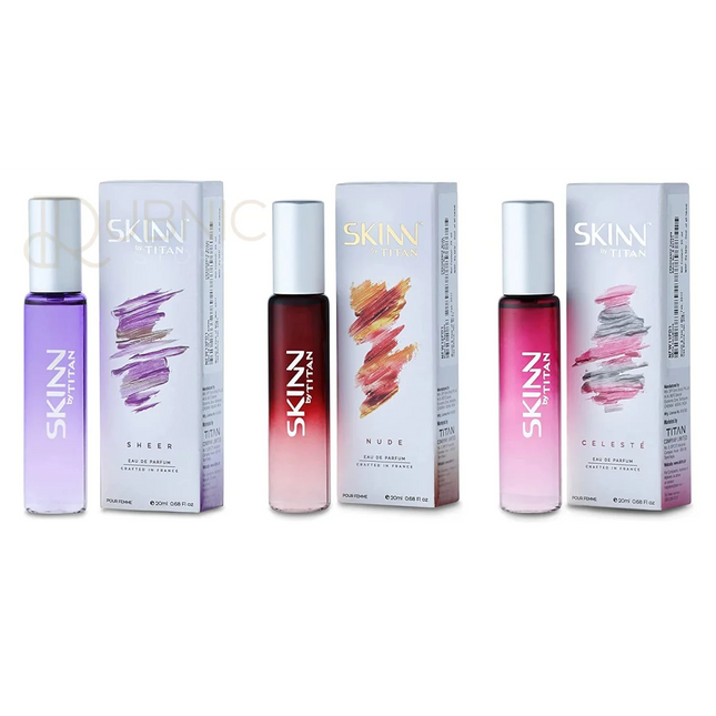 Titan Skinn Travel EDP Perfume for Women 20ml (Pack of 3) -
