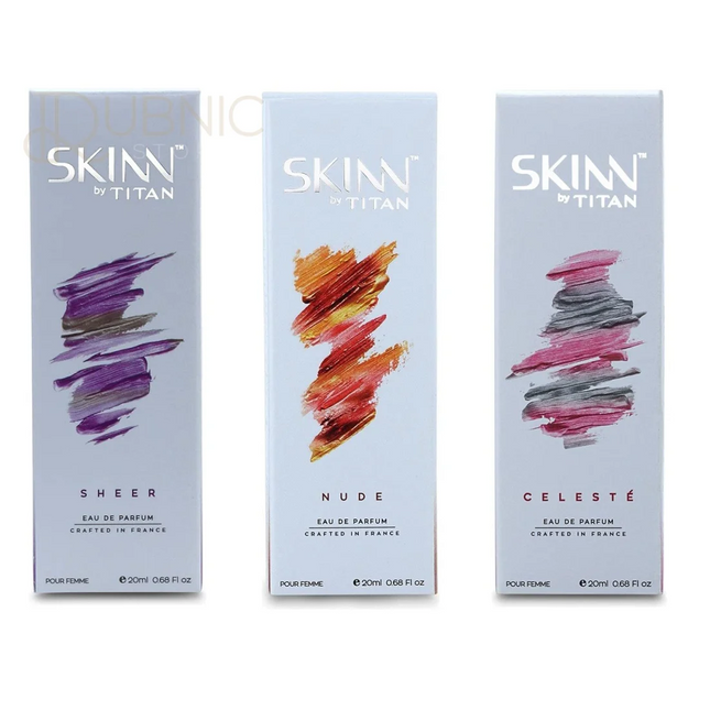 Titan Skinn Travel EDP Perfume for Women 20ml (Pack of 3) -
