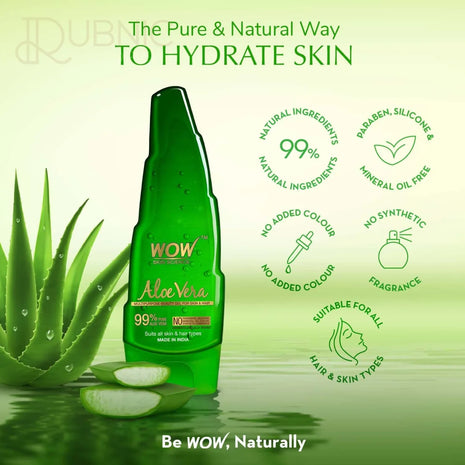 WOW Aloe Vera Multipurpose Beauty Gel for Skin and Hair -