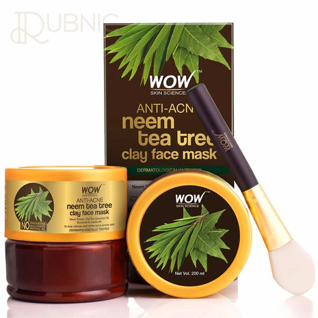 WOW Skin Science Anti-Acne Neem & Tea Tree Clay Face Mask -