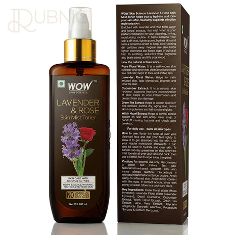 WOW Skin Science Lavender & Rose Skin Mist Toner - TONER