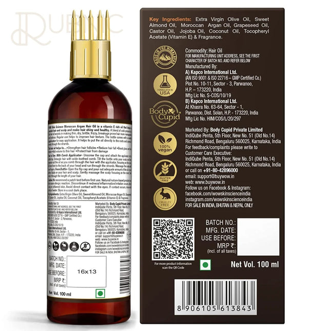 WOW Skin Science Moroccan Argan Hair Oil - HAIR OIL